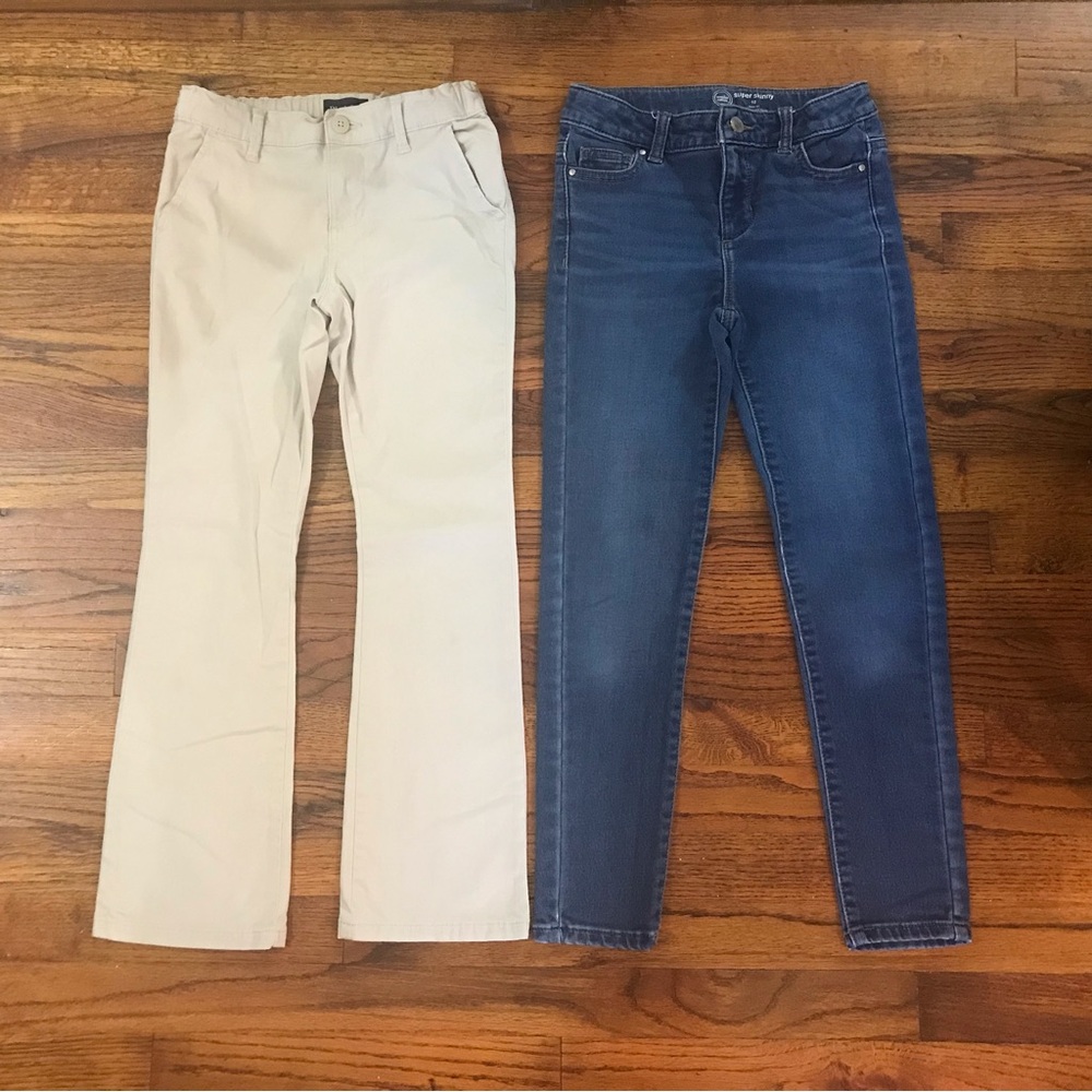 Girls Denim Blue Jean Khaki Pant Bundle
Super Skinny Jegging Legging
Khaki Beige
